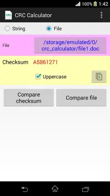 CRC Calculator android App screenshot 1