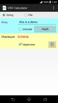 CRC Calculator android App screenshot 2